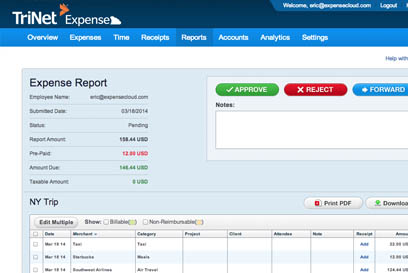 TriNet Expense - Pages